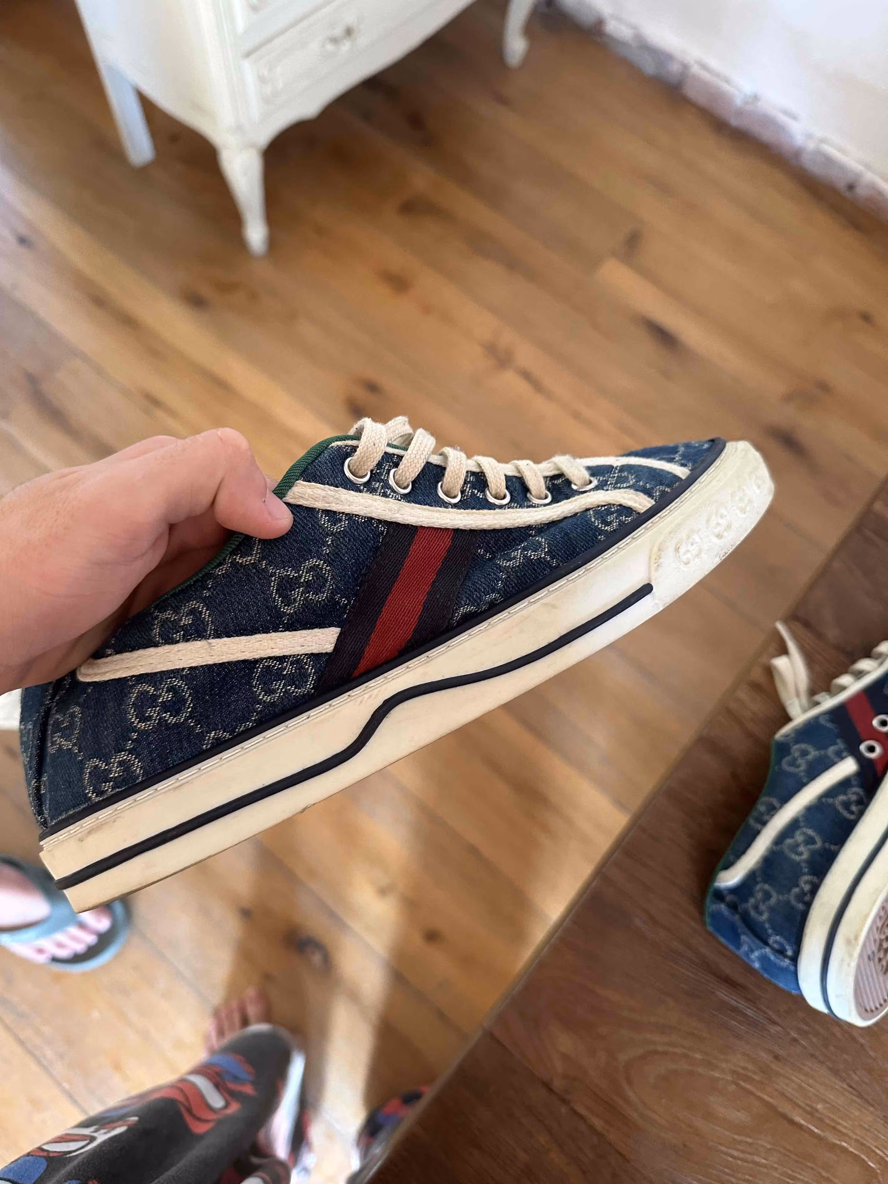 Gucci Tennis 1977 'Blue Ivory' 606111-2KQ10-4463 Gucci Tennis 1977 'Blue Ivory' 606111-2KQ10-4463
